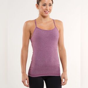 Lululemon power y tank in heathered plum, 4
